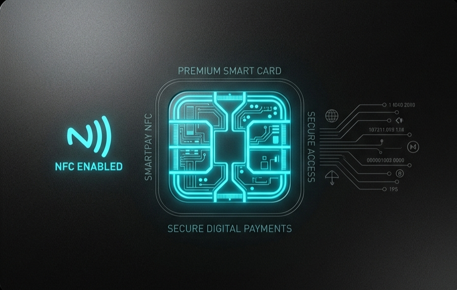 Лице на смарт NFC визитка - персонален дизайн